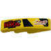 LEGO Yellow Slope 1 x 4 Curved with &quot;SUPER KOOL AIRCONDITION&quot; and &quot;GO/FOX&quot; (Left) Sticker (11153)
