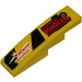LEGO Yellow Slope 1 x 4 Curved with &quot;SUPER KOOL AIRCONDITION&quot; and &quot;GO/FOX&quot; text (Right) Sticker (11153)