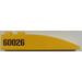 LEGO Yellow Slope 1 x 6 Curved with &#039;60026&#039; Right Sticker (41762)