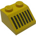 LEGO Jaune Pente 2 x 2 (45°) avec Noir Grille (60186 / 69607)