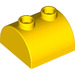 LEGO Yellow Slope 2 x 2 Curved with 2 Studs on Top (30165)