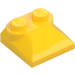 LEGO Giallo Pendenza 2 x 2 Curvo con estremità curva (47457)