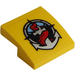 LEGO Yellow Slope 2 x 2 Curved with Deep Sea Logo Sticker (15068)