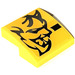 LEGO Yellow Slope 2 x 2 Curved with Demon on yellow left Sticker (15068)