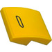 LEGO Yellow Slope 2 x 2 Curved with Doorhandle left Sticker (15068)