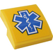 LEGO Yellow Slope 2 x 2 Curved with EMT Star of Life Sticker (15068)