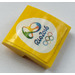 LEGO Yellow Slope 2 x 2 Curved with Rio 2016 Olympic Logo Sticker (15068)