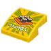 LEGO Jaune Pente 2 x 2 Incurvé avec Sushi (Ninjago Language) Autocollant (15068)