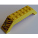 LEGO Gelb Steigung 2 x 2 x 10 (45°) Doppelt mit Dark-rot Tiger Streifen, 2 Klaue Scratch Marks (Recht Vorderseite) Aufkleber (30180)