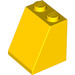 LEGO Gelb Steigung 2 x 2 x 2 (65°) mit Unterrohr (3678)