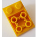 LEGO Yellow Slope 2 x 3 (25°) Inverted with Connections between Studs (2752 / 3747)