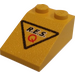 LEGO Yellow Slope 2 x 3 (25°) with Res-Q Logo with Rough Surface (3298 / 83179)