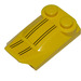 LEGO Yellow Slope 2 x 3 x 0.7 Curved with Wing with Black Lines Sticker (47456)