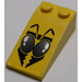 LEGO Geel Helling 2 x 4 (18°) met Insect Hoofd Sticker (30363)