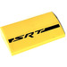 LEGO Yellow Slope 2 x 4 Curved with Black SRT Left Side on yellow Sticker with Bottom Tubes (88930)