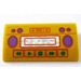 LEGO Jaune Pente 2 x 4 Incurvé avec Cassette Player Autocollant avec tubes inférieurs (88930)