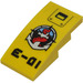 LEGO Yellow Slope 2 x 4 Curved with deep sea logo and &#039;E01&#039; Sticker (93606)