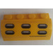 LEGO Geel Helling 2 x 4 x 1.3 Gebogen met &#039;WATERPROOF&#039; en Gaten Sticker (6081)