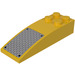 LEGO Yellow Slope 2 x 6 Curved with Black Rivets on Silver Tread Plate Small Sticker (44126)