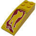 LEGO Yellow Slope 2 x 6 Curved with &#039;Personal Calibrator&#039; / &#039;Tiger Charge&#039; Sticker (44126)