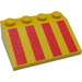 LEGO Giallo Pendenza 3 x 4 (25°) con Rosso Strisce (3297 / 82350)