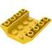 LEGO Geel Helling 4 x 4 (45°) Dubbele Omgekeerd met Open Midden (Geen gaten) (4854)
