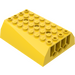 LEGO Żółty Nachylenie 6 x 8 x 2 Zakrzywiony Podwójnie (45411 / 56204)