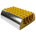 LEGO Yellow Slope 6 x 8 x 2 Curved Double with Chrome Silver Sides (45411)