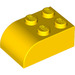 LEGO Geel Helling Steen 2 x 3 met Gebogen bovenkant (6215)