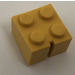 LEGO Yellow Slotted Brick 2 x 2 (1 Slot)