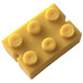 LEGO Yellow Slotted Brick 2 x 3 (2 Opposite Slots)