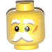 LEGO Gelb Snow Guardian Minifig Kopf (Einbau-Vollbolzen) (3626)