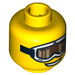 LEGO Yellow Snowboarder Guy Head (Safety Stud) (3626 / 97079)