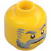 LEGO Yellow Soldiers Fort Governor Minifigure Head (Recessed Solid Stud) (3626 / 19407)