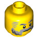 LEGO Geel Soldiers Fort Governor Minifigure Hoofd (Verzonken Solid Stud) (3626 / 19407)