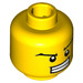 LEGO Yellow Space Man Minifigure Head (Recessed Solid Stud) (3626 / 32636)