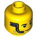LEGO Jaune Espacer Miner Diriger avec Stubble et Headset (Goujon solide encastré) (3626 / 18174)