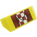 LEGO Geel Spoiler met Handvat met Hull Plates, Zilver Dots en Rood en Wit Checkered Sticker (98834)