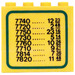 LEGO Yellow Stickered Assembly 4 x 1 x 3 with Train Schedule on Both Sides