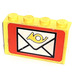LEGO Yellow Stickered Assembly Post Emblem Envelope from Set 6689