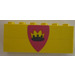 LEGO Yellow Stickered Assembly with triangular shield with crown from Set 375