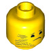 LEGO Yellow Stubble Trouble Emmet Minifigure Head (Recessed Solid Stud) (3626 / 57478)