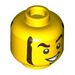 LEGO Yellow Stunt Biker Rocket Racer with Hair Minifigure Head (Recessed Solid Stud) (3626 / 102391)