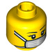 LEGO Yellow Surgeon Head with Mask (Recessed Solid Stud) (3626 / 99285)