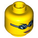 LEGO Yellow Swimming Champion Head (Recessed Solid Stud) (3626 / 10009)