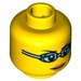 LEGO Yellow Swimming Champion Head (Safety Stud) (3626 / 10009)