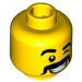 LEGO Yellow Taco Tuesday Guy Minifigure Head (Safety Stud) (3626 / 15917)