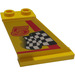 LEGO Yellow Tail 4 x 1 x 3 with &#039;5&#039;, Black and White Checkered Flag (right) Sticker (2340)