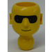 LEGO Yellow Technic Action Figure Head with Black Sun Glasses (2707)