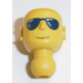 LEGO Yellow Technic Action Figure Head with Blue Sunglasses (2707)